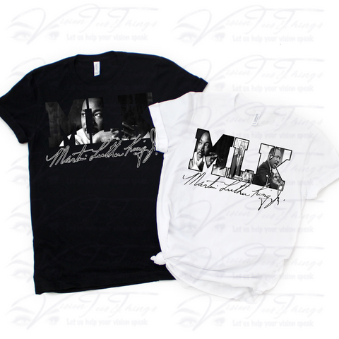 MLK Picture and Signature T-Shirt