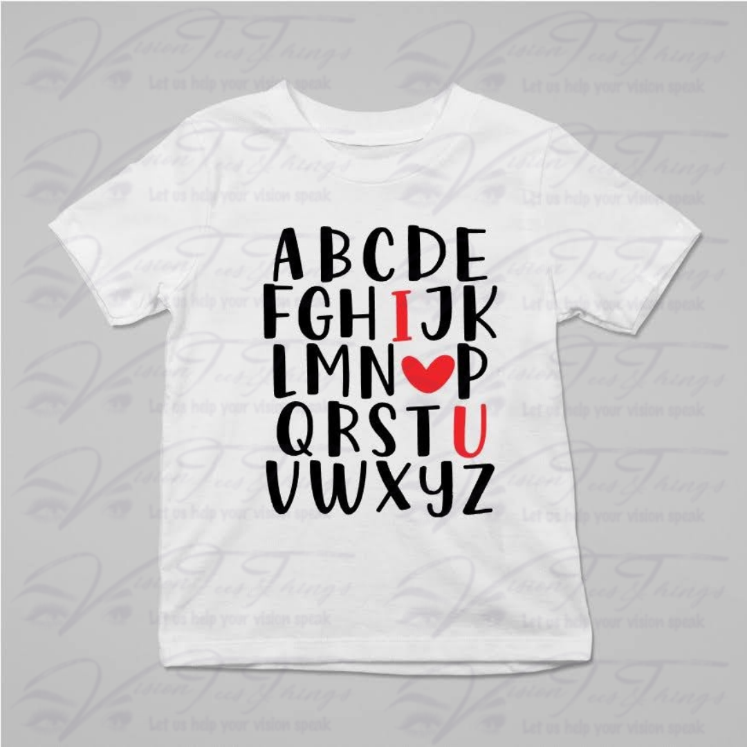 ABC's I Heart U T-Shirt **KIDS**