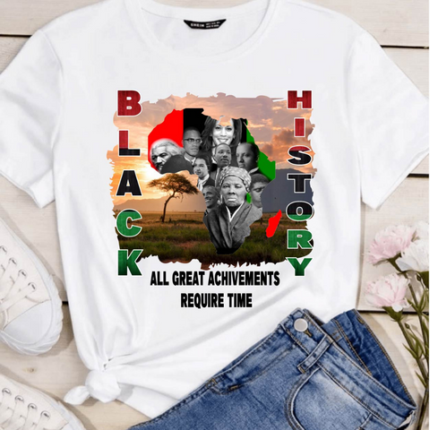 Black History All Achievements Quote T-Shirt