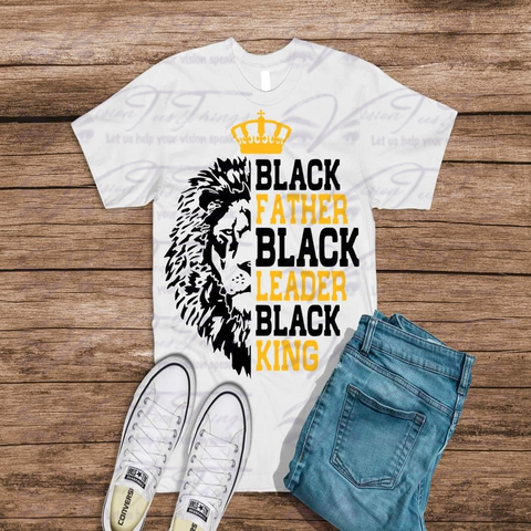 Black Father Leader King T-Shirt