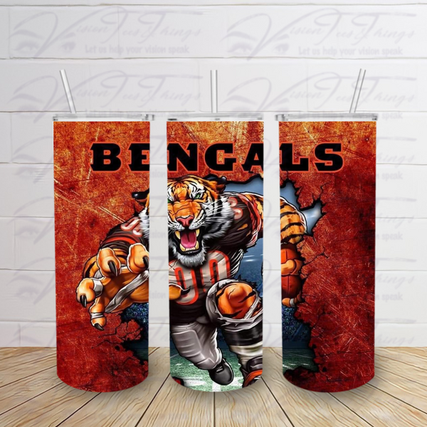 Ripped Football Player Tumbler