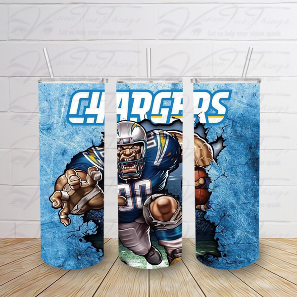 Ripped Football Player Tumbler