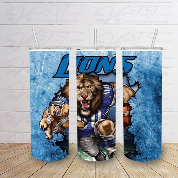 Ripped Football Player Tumbler