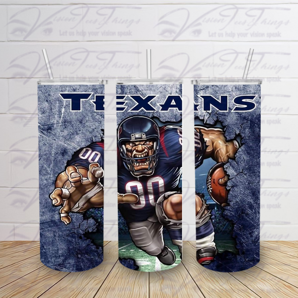 Ripped Football Player Tumbler