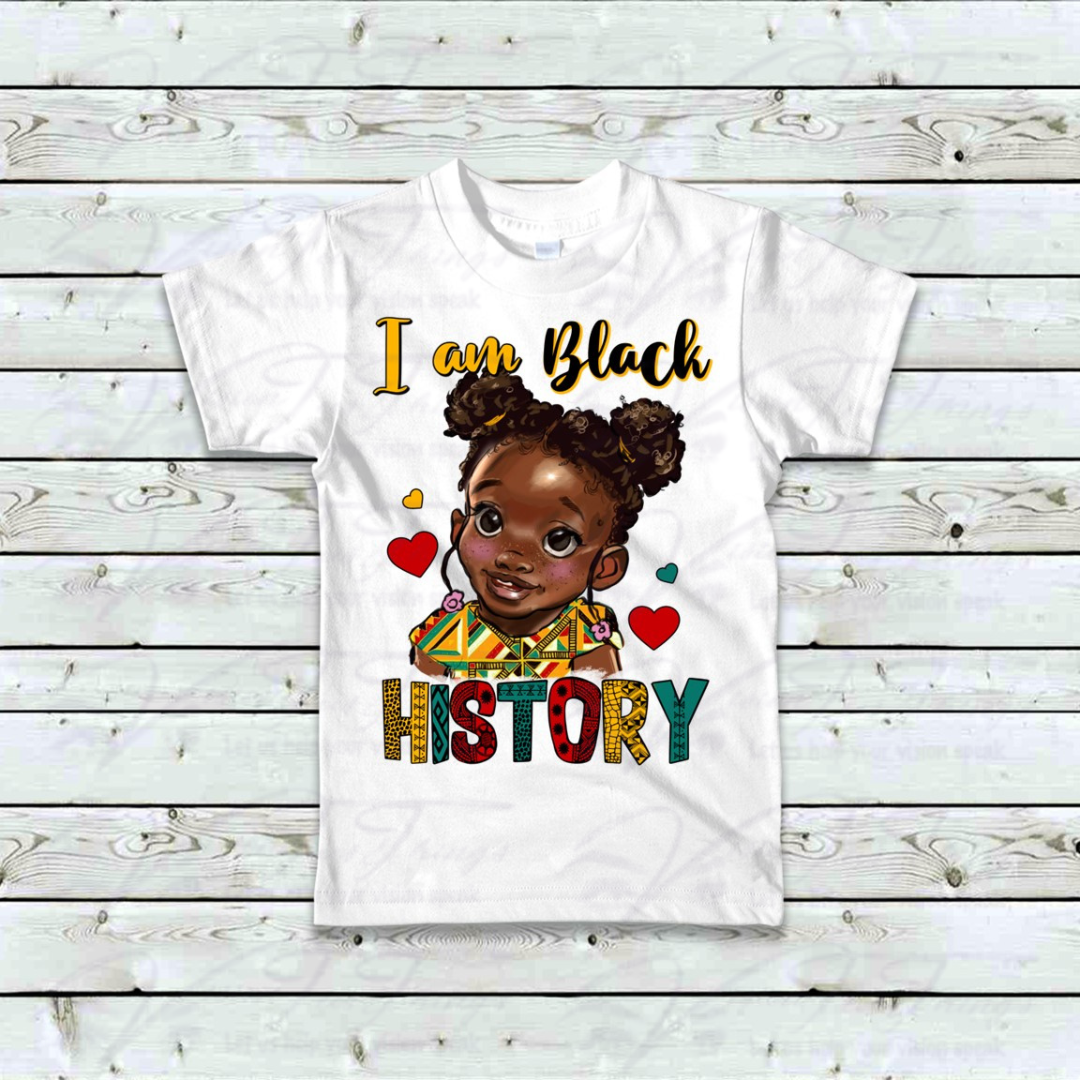 I am Black History Little Girl T-shirt