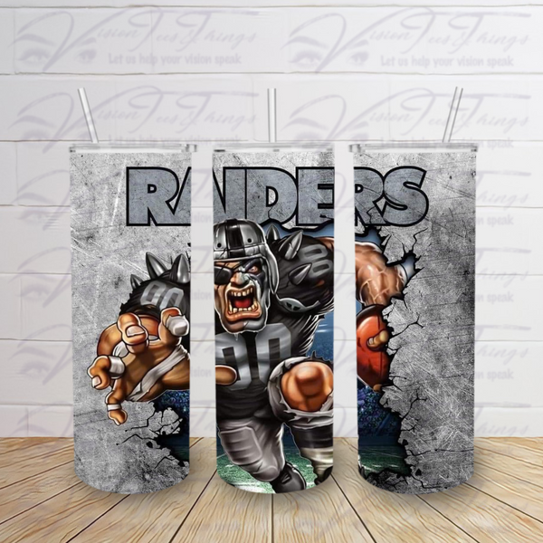 Ripped Football Player Tumbler